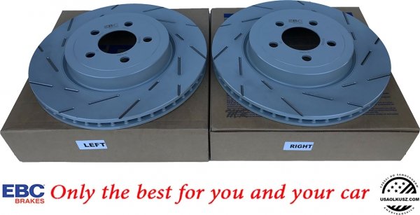 Przednie klocki GreenStuff + tarcze hamulcowe 345mm EBC seria USR Dodge Magnum