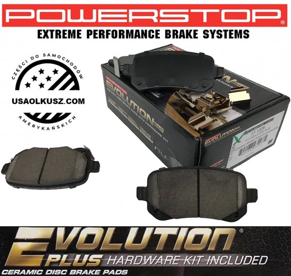 Klocki hamulcowe tylne z zestawem montażowym POWERSTOP Z17 RAM Cago Van 2012-2015