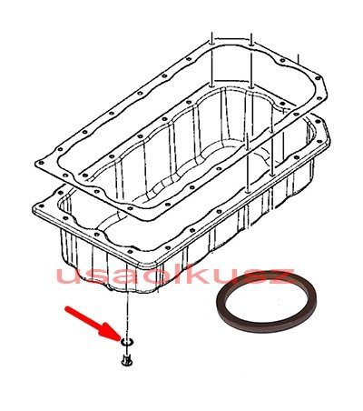 Podkładka korka spustu oleju silnika Jeep Cherokee TD CRD 42020019A