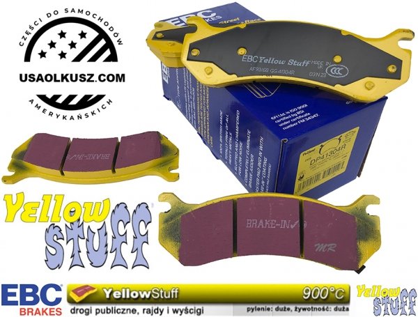 Tylne klocki YellowStuff + tarcze hamulcowe EBC seria PREMIUM GMC Yukon XL 2500 2000-2007