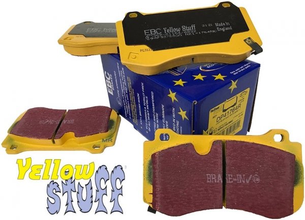 Przednie klocki YellowStuff + NACINANE tarcze hamulcowe 360mm EBC seria USR Chrysler 300C SRT