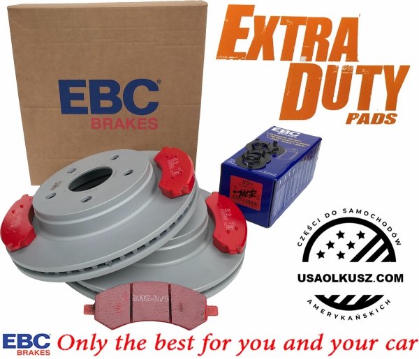 Przednie klocki EXTRA DUTY ED + tarcze hamulcowe EBC seria PREMIUM Chrysler Aspen