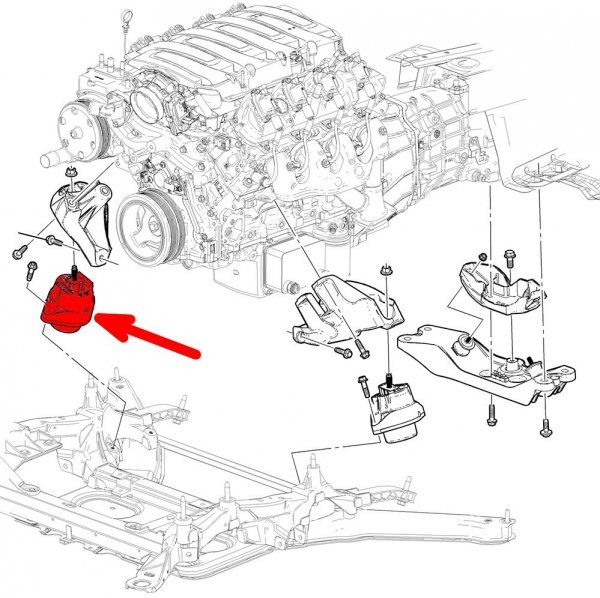 Poduszka silnika prawa Chevrolet Camaro SS 6,2 V8 LT1 2016-