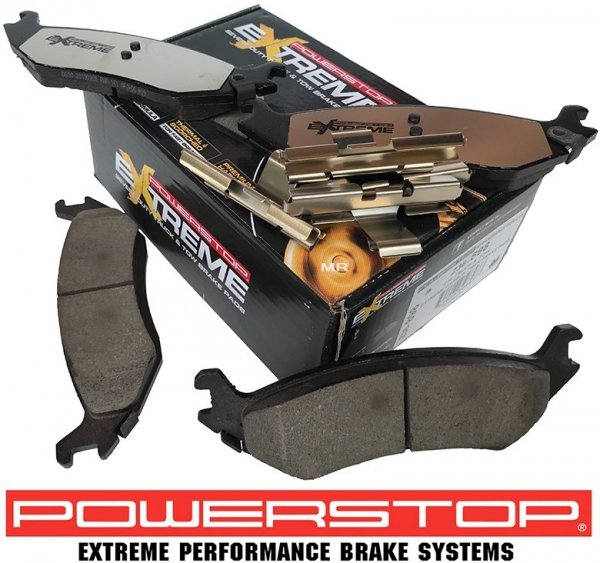 Tylne klocki Z36 + WIERCONE nacinane tarcze hamulcowe POWERSTOP EVOLUTION RAM 1500 2003-