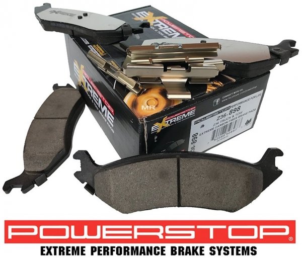 Tylne klocki Z36 + WIERCONE nacinane tarcze hamulcowe POWERSTOP EVOLUTION Chrysler Aspen