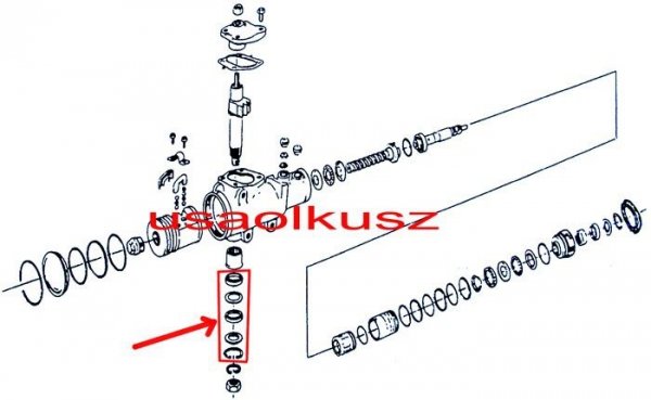 Kpl uszczelniaczy przekładni kierowniczej - uszczelniacze pitman Nissan Xterra 2000-2004