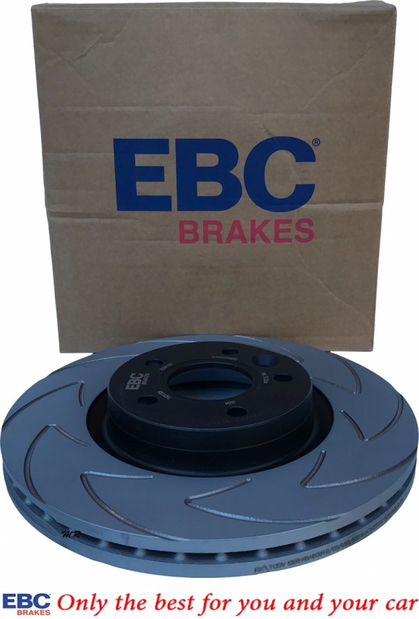 Przednie klocki YellowStuff + NACINANE tarcze hamulcowe 300mm EBC seria BSD Ford Escape FWD 2013-2019
