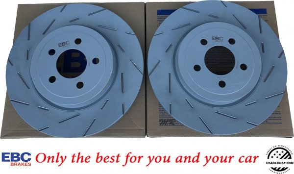 Przednie klocki REDSTUFF + tarcze hamulcowe 345mm EBC seria USR Chrysler 300C