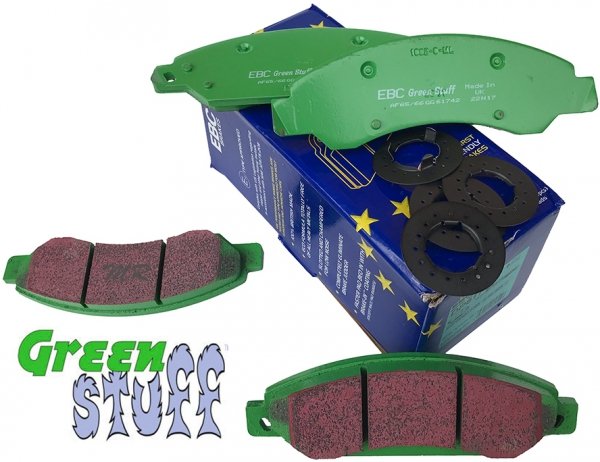 Przednie klocki GreenStuff + NACINANE tarcze hamulcowe 330mm EBC seria USR Chevrolet Avalanche 1500 2007-2008