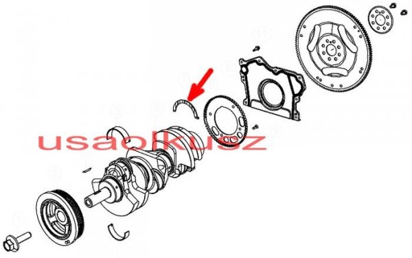 Półpanewka oporowa wału silnika Volkswagen Routan 3,6 V6