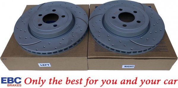 Przednie klocki Ultimax2 + tarcze hamulcowe 345mm EBC seria GD Dodge Magnum
