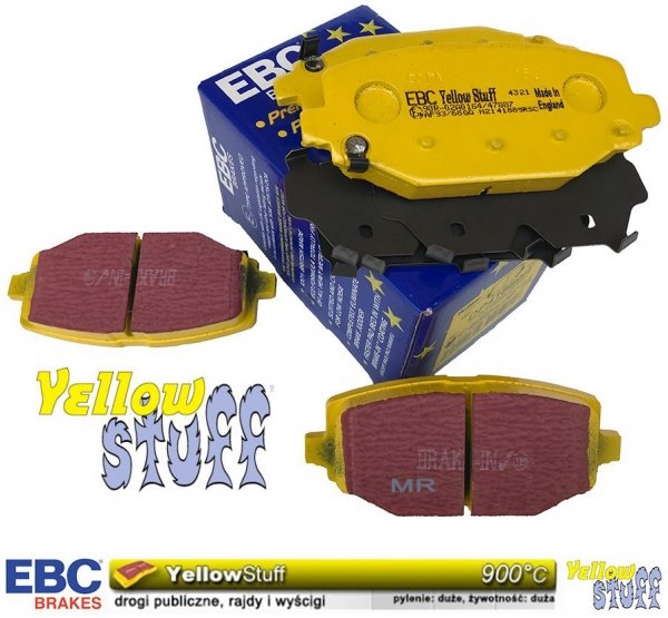 Tylne klocki YellowStuff + tarcze hamulcowe 328mm EBC seria Premium Fiat Freemont 2012-