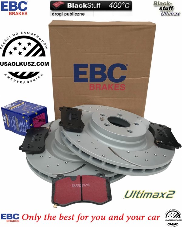 Przednie klocki Ultimax2 + tarcze hamulcowe 360mm EBC seria GD Chrysler 300C SRT8