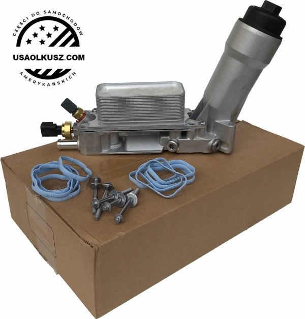 ALUMINIOWA obudowa filtra oleju z chłodnicą oraz czujnikami Lancia Voyager 3,6 V6 -2013