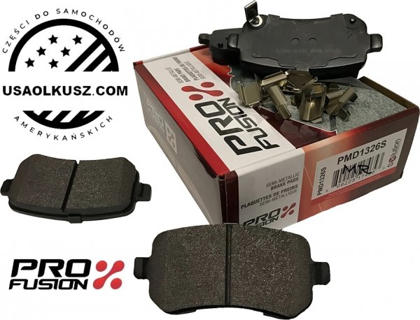 Tylne klocki hamulcowe z zestawem montażowym Dodge Caravan 2008- 