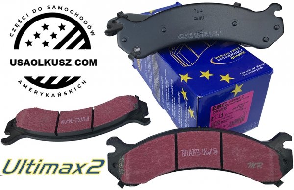 Przednie klocki Ultimax2 + tarcze hamulcowe EBC seria PREMIUM GMC Yukon XL 2500 2000-2013