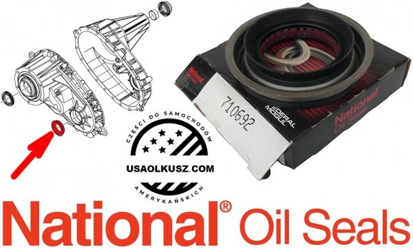 Uszczelniacz przedniego wału reduktora NV126 Saab 9-7x