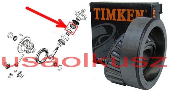 Łożysko wałka ataku pinion OUTER tylnego mostu Dana35 Jeep Wrangler YJ TJ