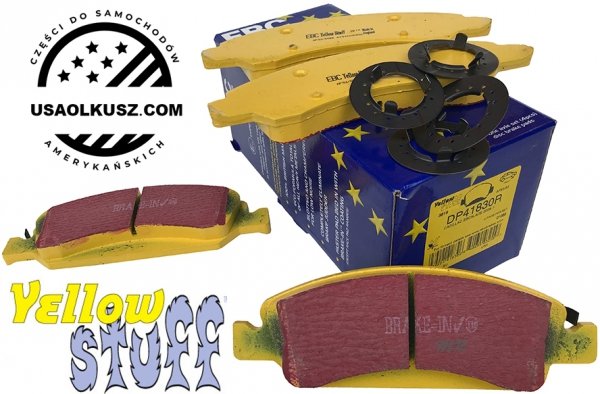 Przednie klocki YellowStuff + NACINANE tarcze hamulcowe 330mm EBC seria USR GMC Savana 1500 2009-2014