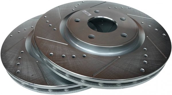 Przednia WIERCONA nacinana tarcza hamulcowa 330mm POWERSTOP Chrysler Pacifica FWD 2017-