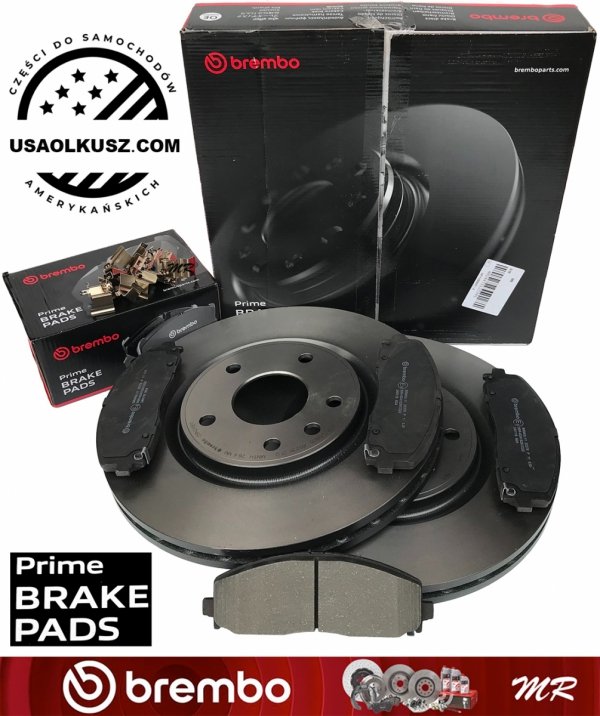 Klocki oraz tarcze hamulcowe przednie 330mm BREMBO Chrysler Voyager Town Country 2012-