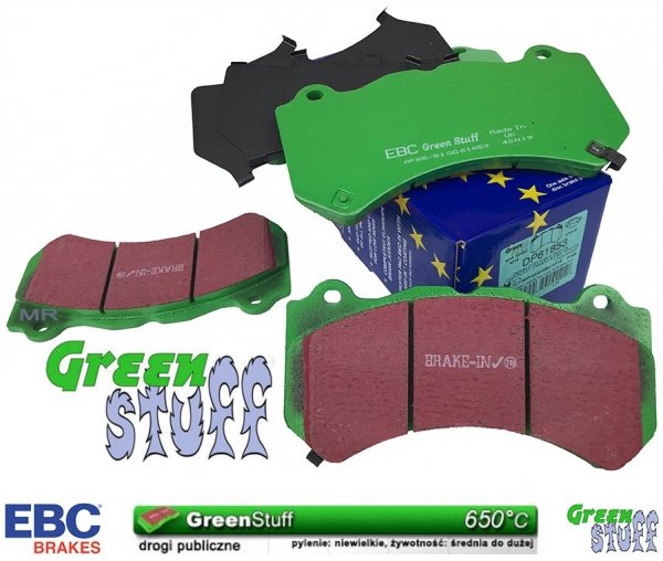 Przednie klocki EBC GreenStuff + tarcze hamulcowe DBA T3 370mm Chevrolet Camaro SS 2016-