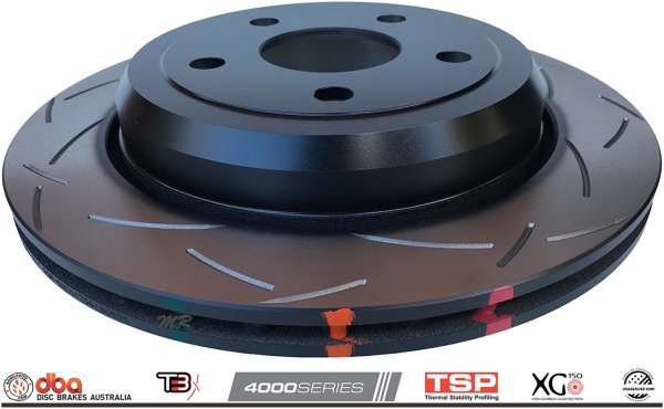 Tylne klocki XTREME PERFORMANCE + tarcze hamulcowe DBA seria 4000 T3 Dodge Durango 2011-
