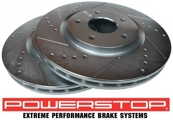 Przednia WIERCONA nacinana tarcza hamulcowa 330mm POWERSTOP Fiat Freemont 2012-