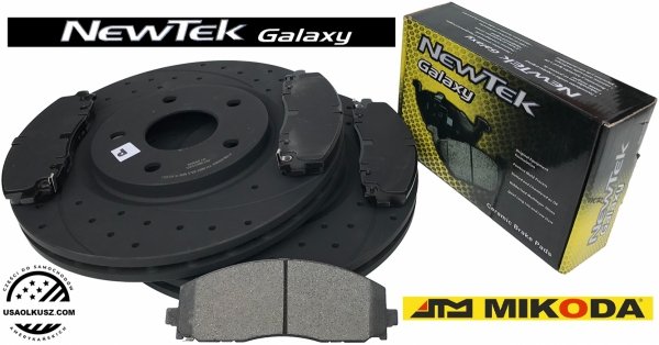 Przednie klocki + WIERCONE NACINANE tarcze hamulcowe 330mm GEOMET Fiat Freemont 2012-