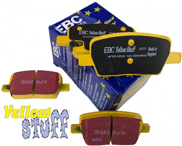 Tylne klocki YellowStuff + NACINANE tarcze hamulcowe 315mm EBC seria USR Chevrolet Camaro LT / LS 2016-