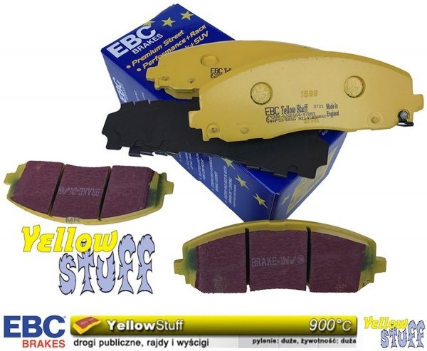 Przednie klocki YellowStuff + tarcze hamulcowe 330mm EBC seria Premium Volkswagen Routan 2012-