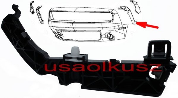 Ślizg błotnika mocowanie zderzaka przedniego lewe Dodge Challenger
