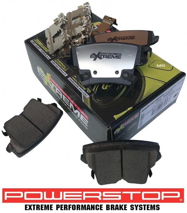 Tylne klocki Z26 + WIERCONE NACINANE NIE wentylowane tarcze hamulcowe POWERSTOP Dodge Charger