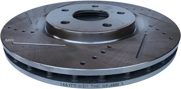 Przednia WIERCONA nacinana wentylowana tarcza hamulcowa 330mm Dodge Journey 2012-