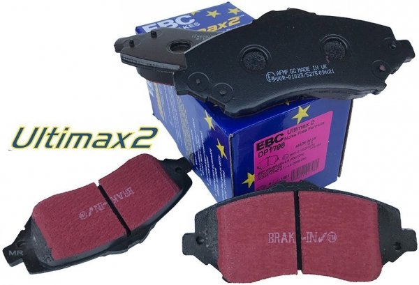 Przednie klocki Ultimax2 + tarcze hamulcowe 302mm EBC seria Premium Dodge Caravan -2012