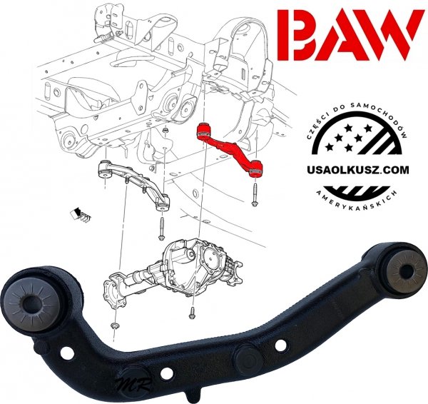 Wspornik mocowanie przedniego mostu lewe Chevrolet Avalanche 2007-