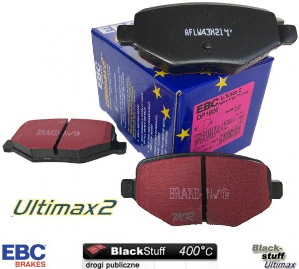 Tylne klocki Ultimax2 + tarcze hamulcowe 330mm EBC seria Premium Mercury Sable 2008-