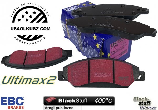 Przednie klocki Ultimax2 + NAWIERCANE NACINANE tarcze hamulcowe 330mm EBC seria GD Chevrolet Avalanche 1500 2007-2008
