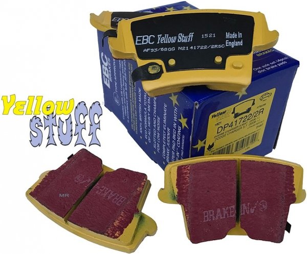 Tylne klocki YellowStuff + WIERCONE NACINANE tarcze hamulcowe EBC seria GD Dodge Magnum