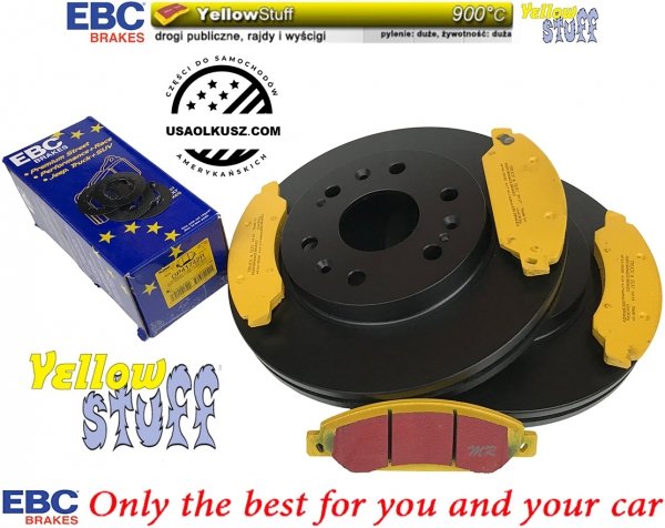 Przednie klocki YellowStuff + tarcze hamulcowe 330mm EBC seria PREMIUM Chevrolet Avalanche 1500 2007-2008