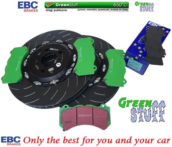 Przednie klocki GreenStuff + tarcze hamulcowe Dodge Challenger SRT Hellcat Demon -2020