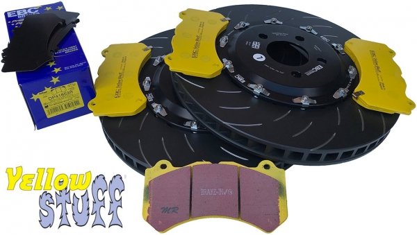 Przednie klocki YellowStuff + tarcze hamulcowe Dodge Challenger SRT Hellcat Demon -2020