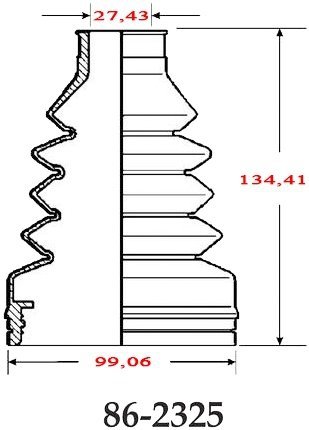 Osłona przegubu napędowego przedniego wewnętrznego Buick LeSabre 1998-1999