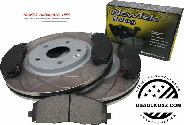 Przednie klocki + NACINANE tarcze hamulcowe 330mm SILVER Lancia Voyager 2012-