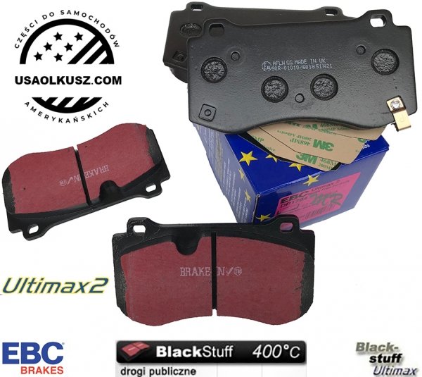 Przednie klocki Ultimax2 + tarcze hamulcowe 360mm EBC seria GD Dodge Magnum 6,1 V8 SRT