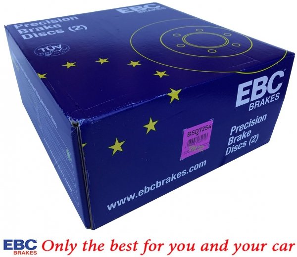 Tylna NACINANA tarcza hamulcowa EBC seria BSD Ford Mustang 2005-2014