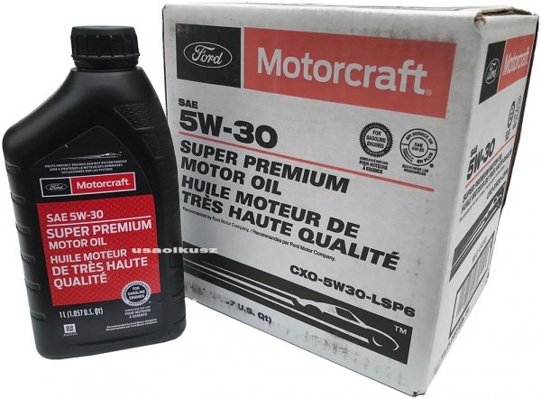 Oryginalny filtr oraz syntetyczny olej silnikowy Motorcraft 5W30 Mazda Tribute 3,0 V6 -2008