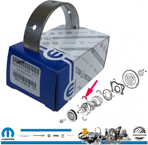 Panewka główna wału górna +0,0036 RAM Cargo Van 3,6 V6