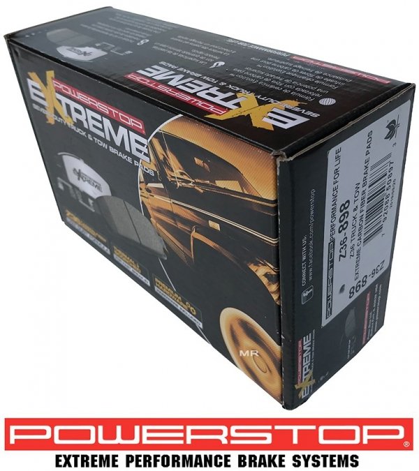 Tylne klocki Z36 + WIERCONE nacinane tarcze hamulcowe POWERSTOP EVOLUTION Dodge Durango 2004-2009