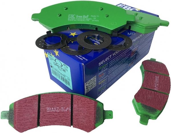 Przednie klocki GreenStuff + tarcze hamulcowe EBC seria PREMIUM Chrysler Aspen